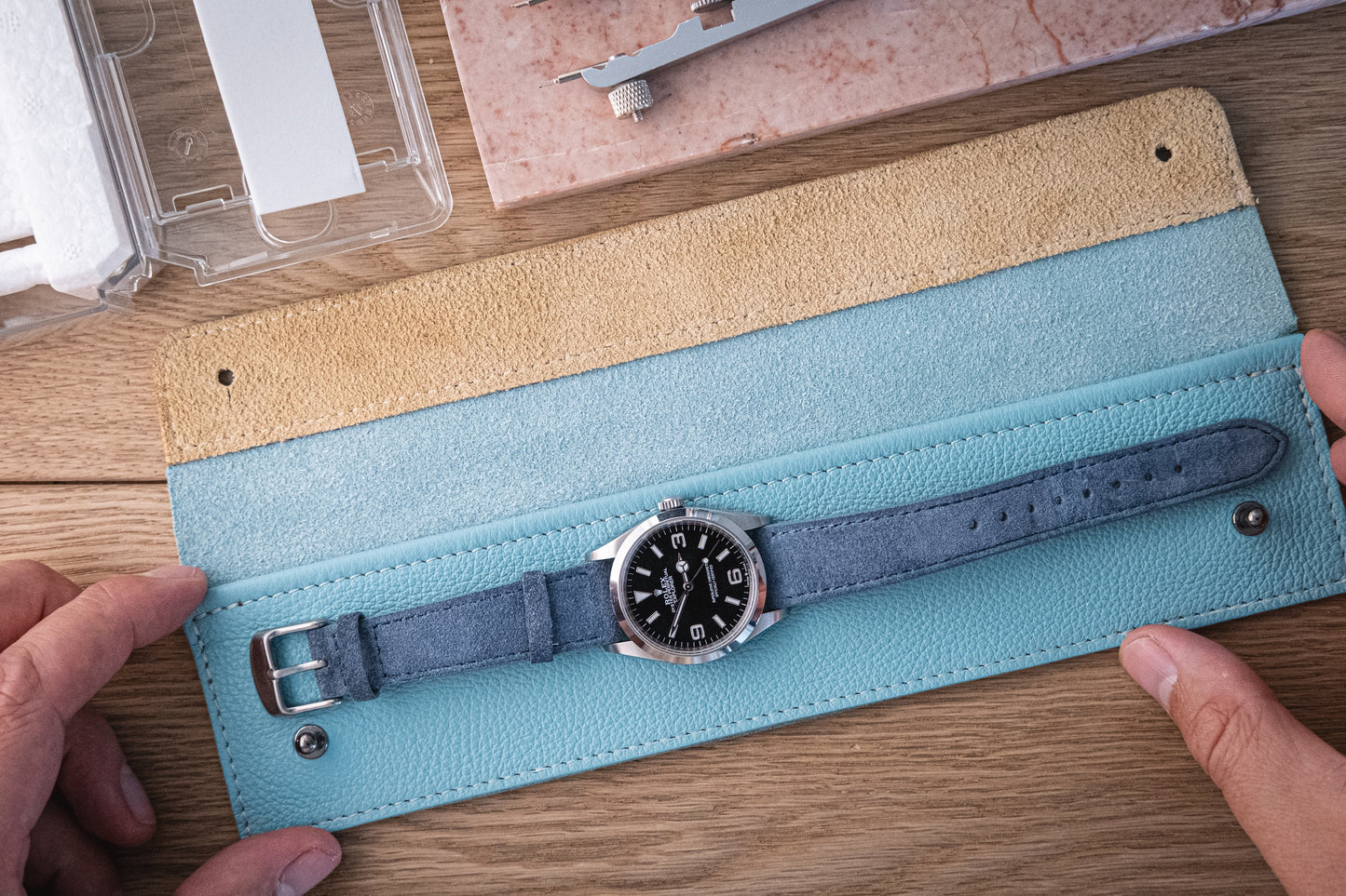 Watchpouch Folio - Handcrafted Leather Single Watch Sleeve