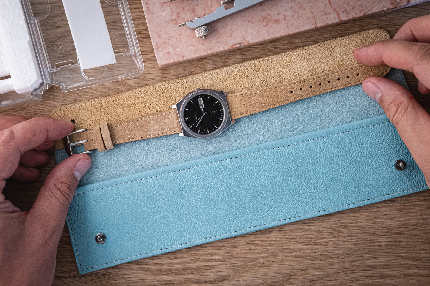 Watchpouch Folio - Handcrafted Leather Single Watch Sleeve