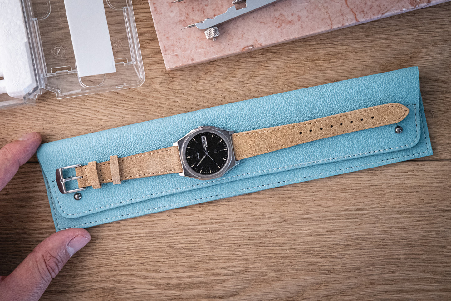 Watchpouch Folio - Handcrafted Leather Single Watch Sleeve