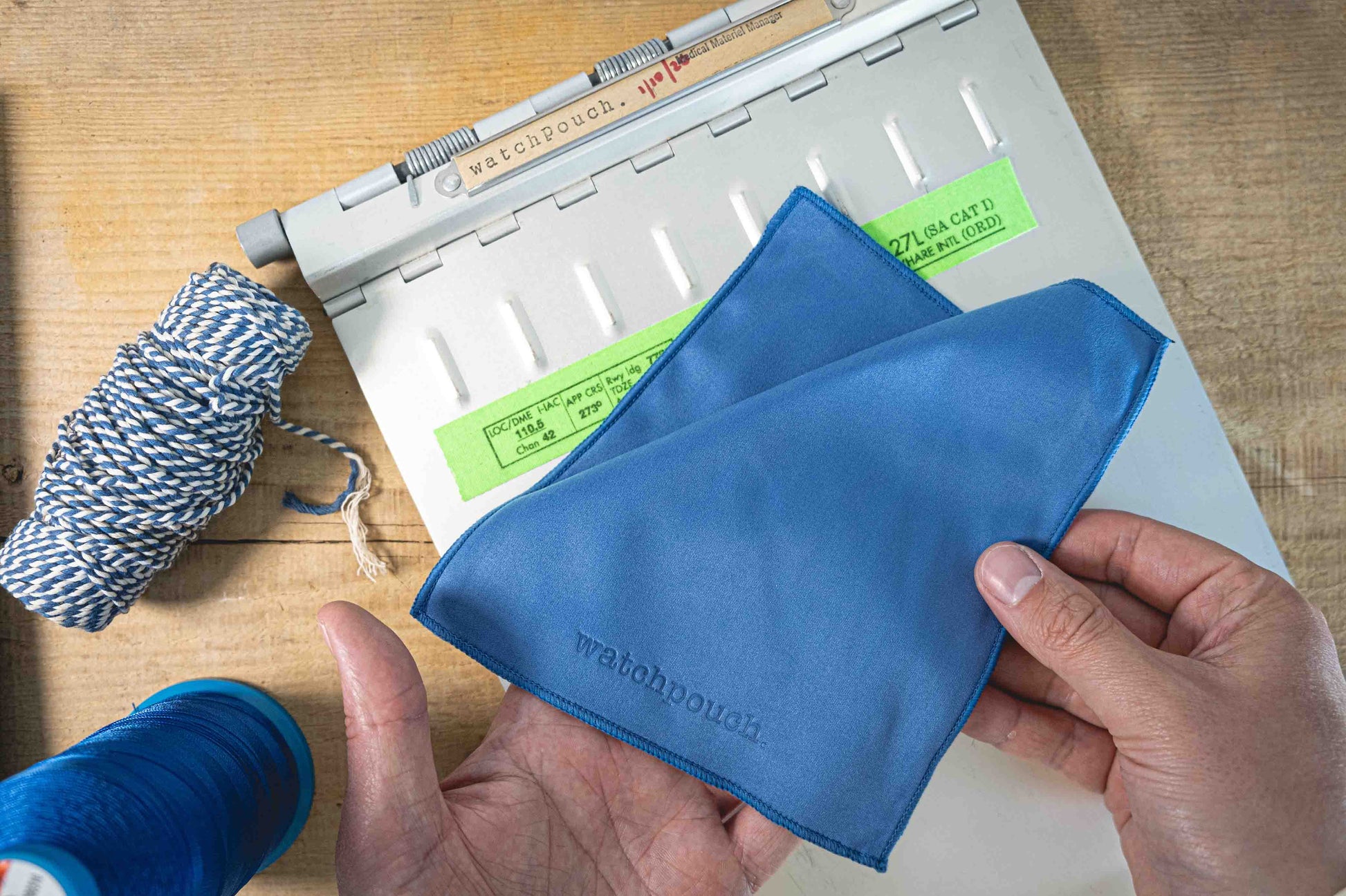 Blue microfiber watch cleaning cloth very high quality Cartier Rolex Omega Tudor