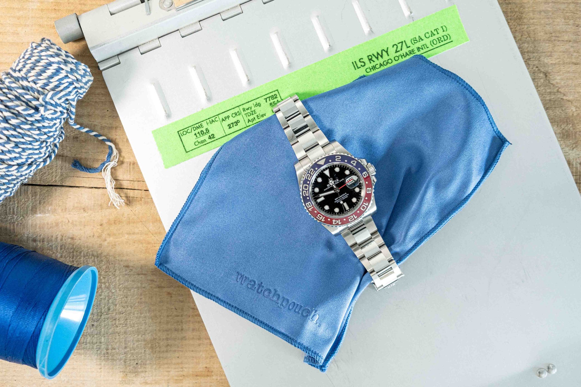 Blue microfiber watch cleaning cloth very high quality Cartier Rolex Omega Tudor