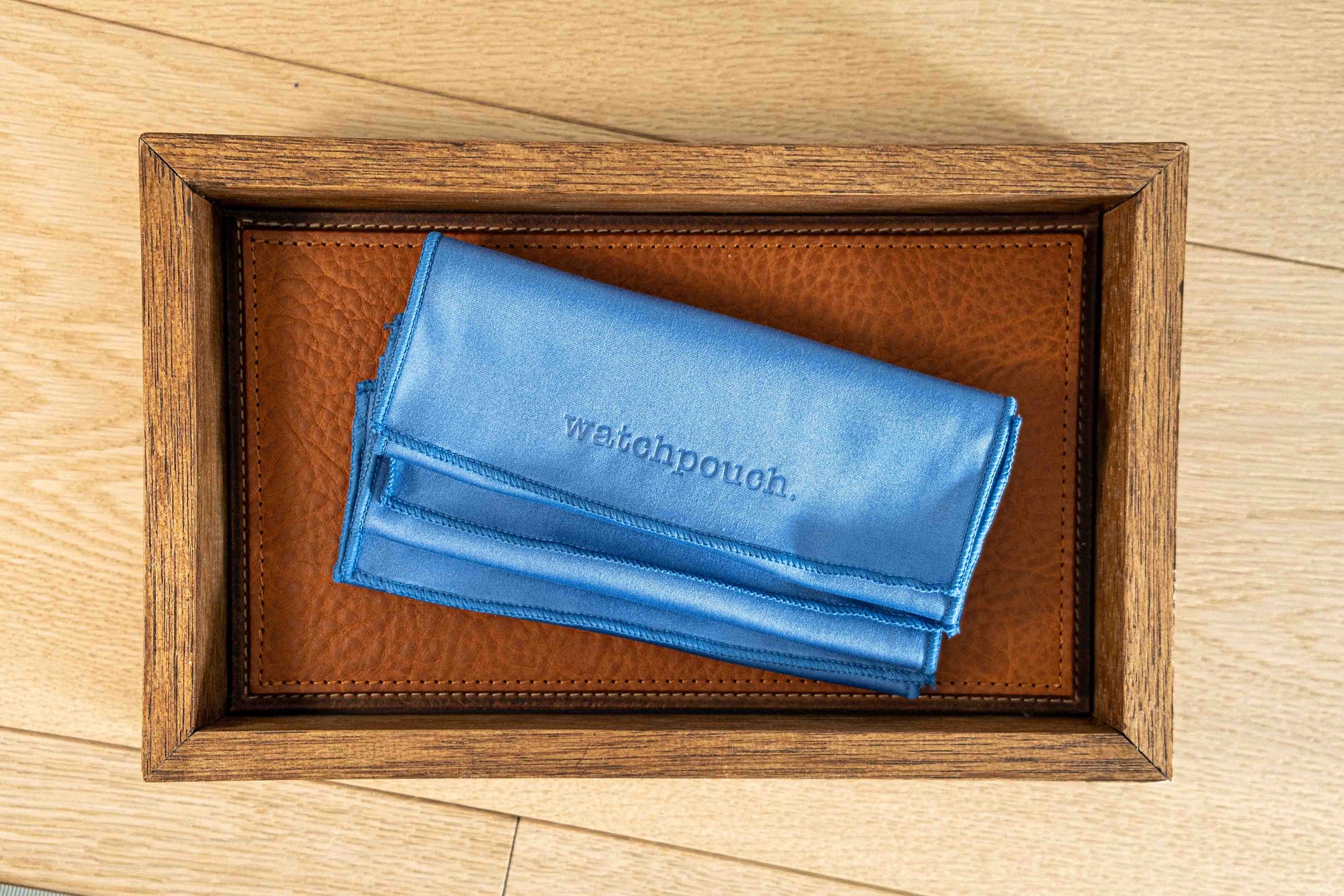 Blue microfiber watch cleaning cloth very high quality Cartier Rolex Omega Tudor