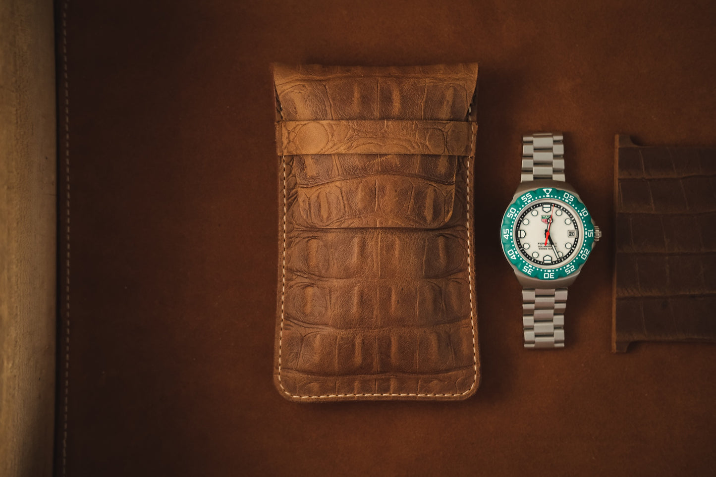 Watchpouch - The Dundee Collection (Croc pattern)