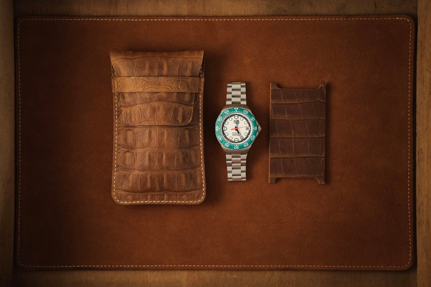 Watchpouch - The Dundee Collection (Croc pattern)