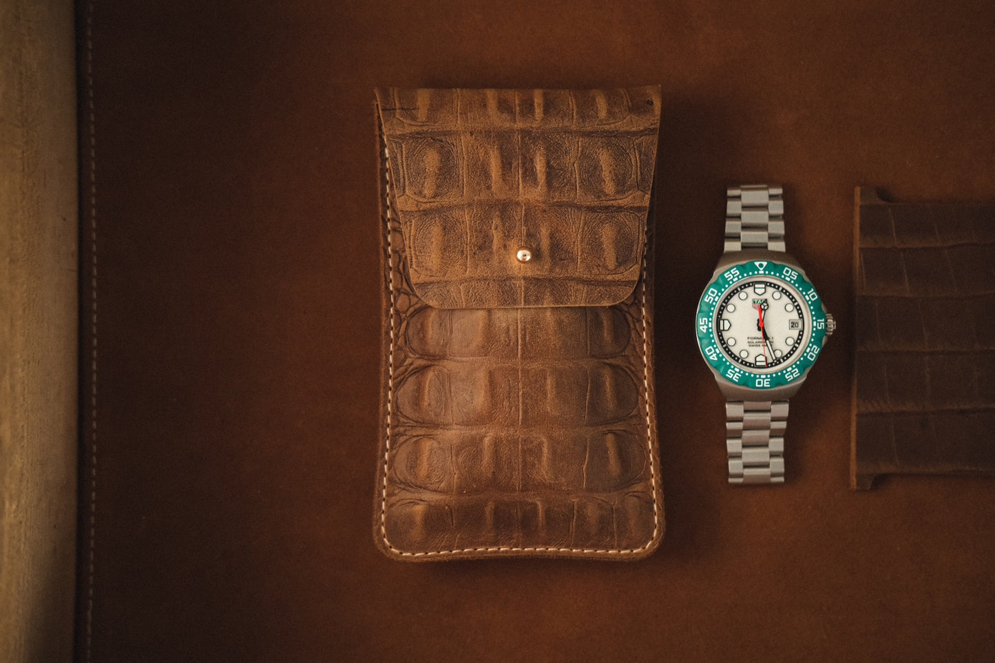 Watchpouch - The Dundee Collection (Croc pattern)