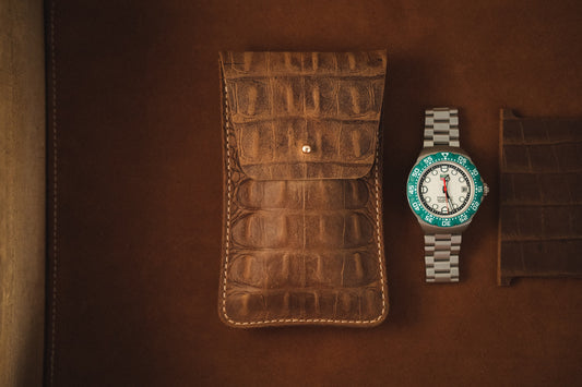 Watchpouch - The Dundee Collection (Croc pattern)