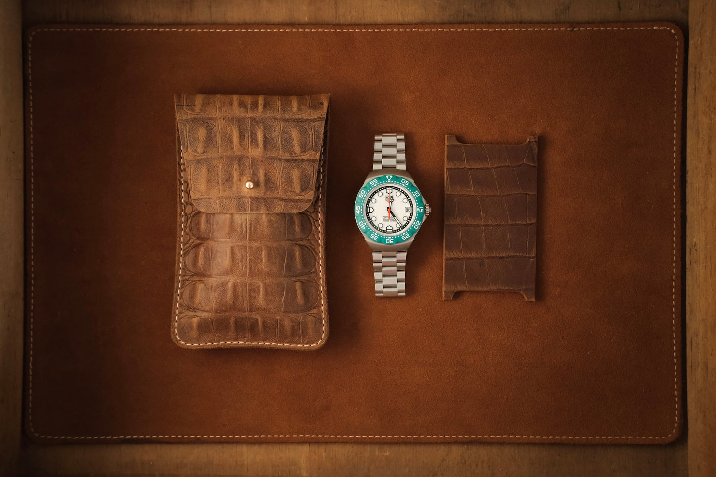 Watchpouch - The Dundee Collection (Croc pattern)