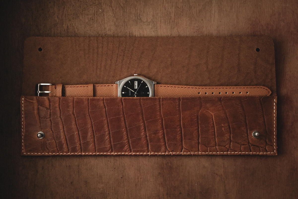 Watchpouch Folio - Handcrafted Leather Single Watch Sleeve