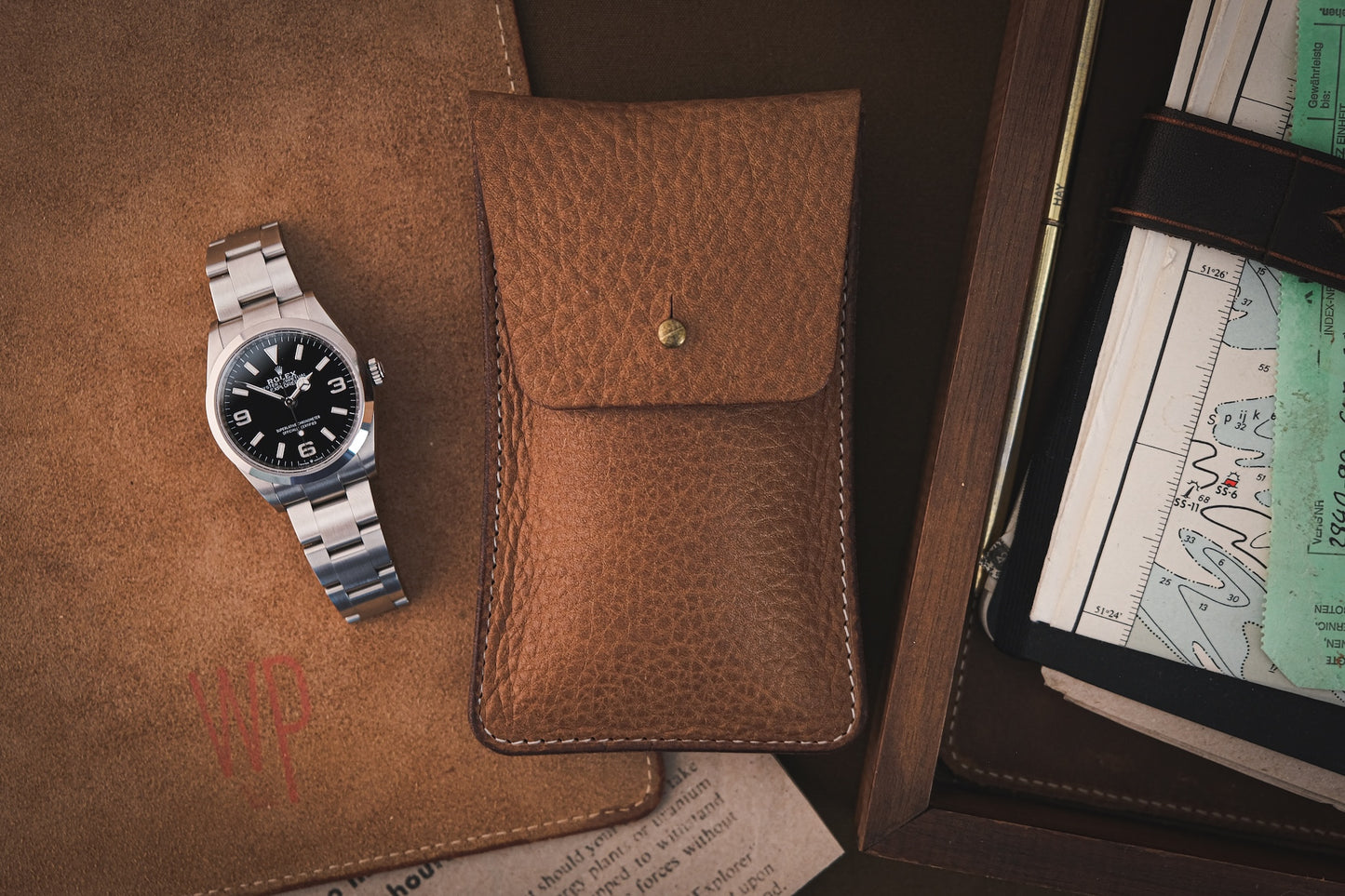 SAMPLE SALE watchpouch - Vachetta brown stud