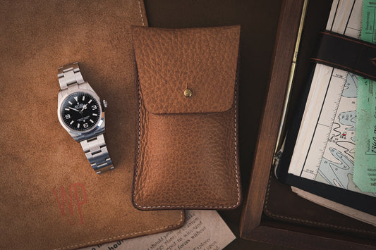 SAMPLE SALE watchpouch - Vachetta brown stud
