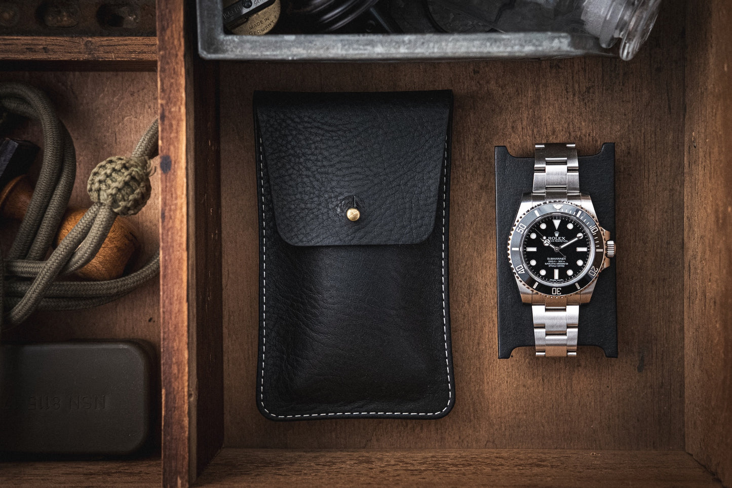 Heritage leather pouch collection - "pebbled"