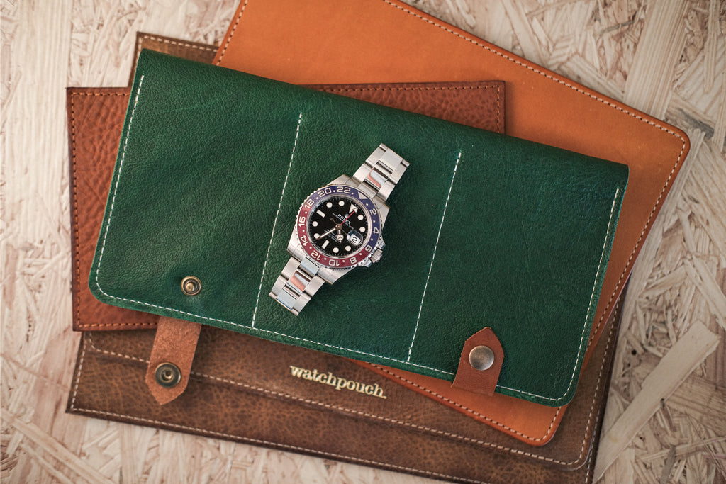 Bank-vault wallet "6 pockets" color; forest green