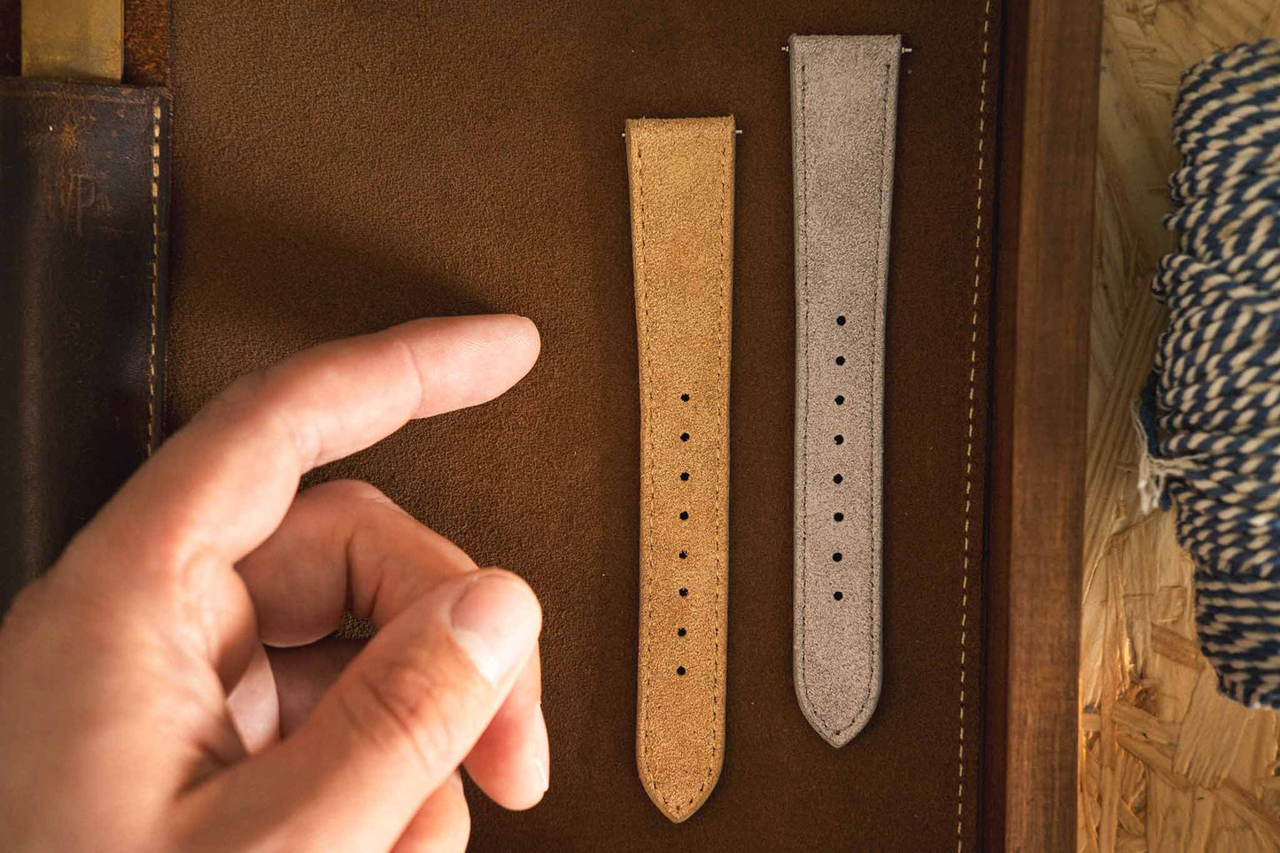 suede watch straps in various sizes 18mm 19mm 20mm tapered watchstraps