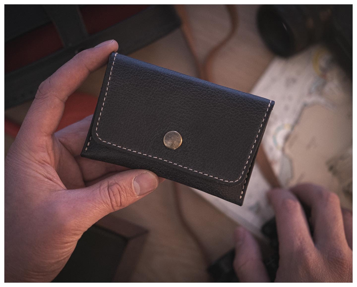 Vulcan black - soft layered premium wallet