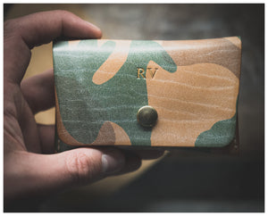 green ghost camo (vegetable tanned) wallet